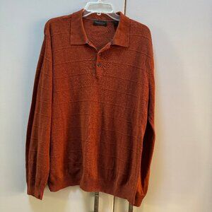 VAN HEUSEN Sweater, Hensley Men’s Size M, Copper, Long Sleeve, Pullover